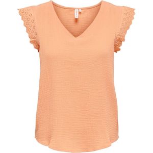 Only - Onlthyra SL Mix Top WVN - T-shirt - Oranje - Dames