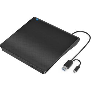 Externe CD DVD Drive - USB 3.0 en Type-C - Draagbaar - Windows en Mac