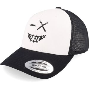 Hatstore- Crazy Smiley Retro Black/White/Black Trucker - Iconic Cap