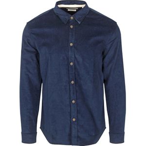 Anerkjendt - Akleif Solid Cord Shirt - Blauw - Heren Overhemd