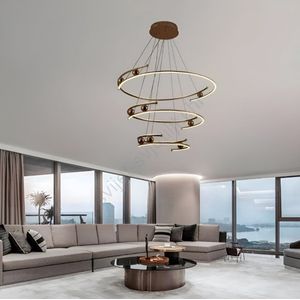 LED Goud Chroom Hanglamp 3 Ringen - 40cm 60cm 80 cm - met Afstandsbediening - Dimbaar licht - In hoogte verstelbaar - Woonkamer | Industrieel | Slaapkamer | Keuken I Eettafel | Smartlamp