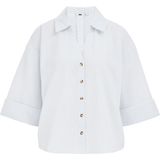 WE Fashion - Blouse - Wit - Katoen - Korte Mouwen