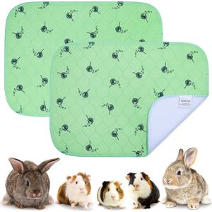 VANESTE Bodembedekking Knaagdieren en Konijnen - Cavia Fleece Liner met Antislip dots - Strooiselmat - Stofvrij - Wasbaar - 60x45 cm - 2 Stuks