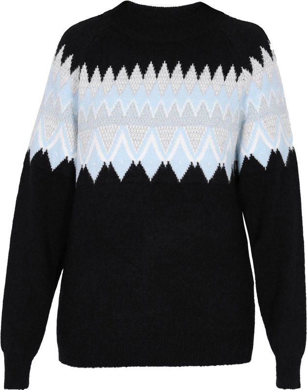 usha - Pullover - Geometrisch Patroon - Met Geribde Kragen