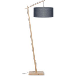 GOOD&MOJO Vloerlamp Andes - Bamboe/Donkergrijs - 72x47x176cm - Scandinavisch,Bohemian - Staande lamp voor Woonkamer - Slaapkamer