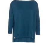 Knit Factory - Kylie - Gebreide Damestrui - Petrol - Lange Mouw