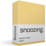 Snoozing - Katoen-satijn - Laken - Tweepersoons - 200x260 cm - Geel