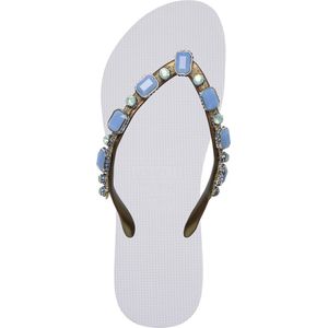 Uzurii Copa Cabana Blue Dames Slippers White | Wit | Kunststof | Maat 41/42 | 18.257.12