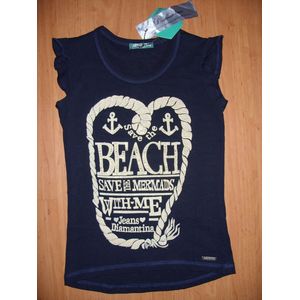 Zomerse meiden top maat 128 navy