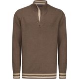Felix Hardy - Trui - Bruin - Lange Mouw - Opstaande Kraag