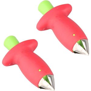 Aardbei Huller: Verwijdering Fruit Corer - Set van 2