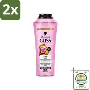 Gliss-Kur - Shampoo - Liquid Silk - Zijdezachte Haarverzorging - 400 ml - Voordeelverpakking - 2 stuks - Haarverzorging - Gliss Kur