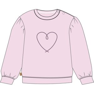 Frogs and Dogs - Sweater Heart | Lavender Fog - Katoen - Maat 92