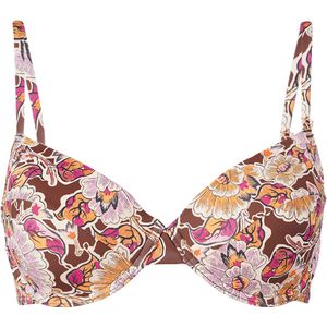 Brunotti Novasarah-Sakai Dames Beugel Bikini Top - Mix & Match - Bruin, Oranje, Roze - 36D