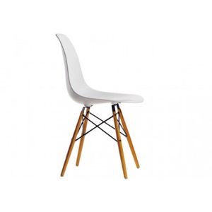 Vitra Eames DSW chair, white - maple