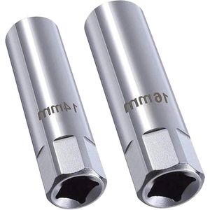 Bougiesleutelset voor auto - 16 mm en 14 mm bougiesleutels - handige bougiestekker inclusief