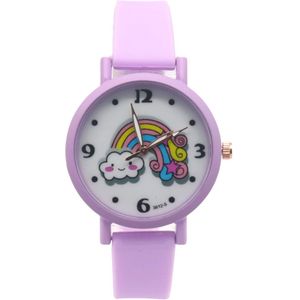 Horloge voor Kinderen - Regenboog - Kast 34 mm - Paars