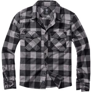 Brandit Check Shirt Black-Charcoal Flanel Overhemd Heren