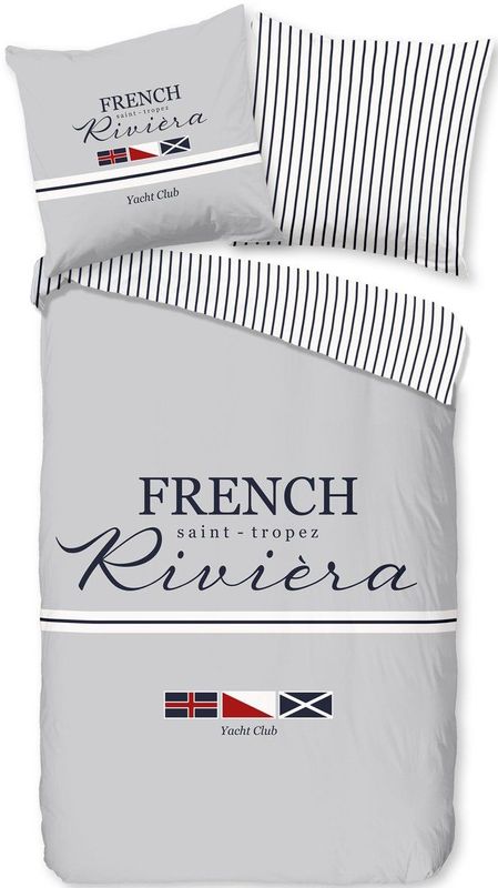 Pure - Dekbedovertrek - Grijs - French - 155x220 cm - Microfiber