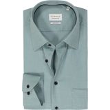 ETERNA - Modern Fit Overhemd - Groen - Natte Weving