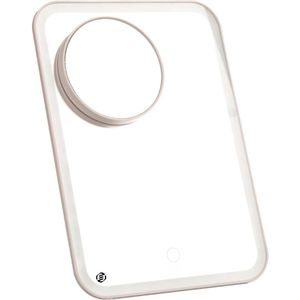 Vergroot Spiegel - Handspiegel - Vergrootspiegel Badkamer - Dimbare LED-verlichting - Magnetische 10x Vergrotende Spiegel