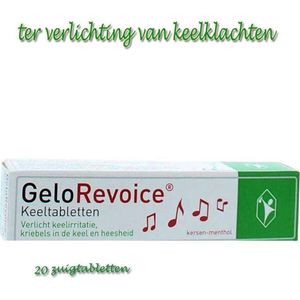 GeloRevoice- 20 zuigtabletten - voor bescherming van het mondslijmvlies en keelholte