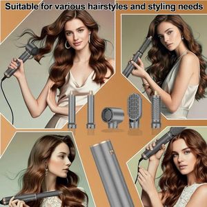 Professionele 5-in-1 Heteluchtstyler | Föhnborstel, Krultang, Stijler & Volume | All-in-one Haarstyling Tool Pro