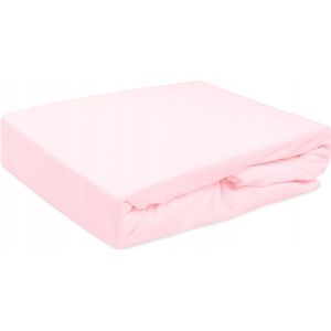 Terry hoeslaken 160x200 cm roze met elastiek