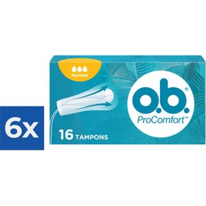 OB Tampons - Procomfort Normaal 16 stuks - Voordeelverpakking 6 stuks