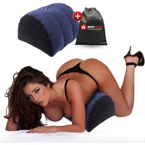 Quick Relief Hot Sex Pillow Official™ - Seksmeubels voor Vrouwen - Seksmeubel Mannen - Opblaasbaar seks kussen - met houder voor Masturbator, Dildo of Vibrator - Sekspoef - Seksaccessoire