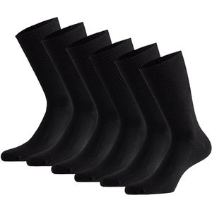 Marco Rossi - Diabetes Sokken - Niet Knellende Naadloze Sokken - 6 paar - Zwart - Maat 35-38 - Modal Antipress Sokken - Medische Sokken - Sokken Zonder Elastiek