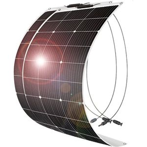 Dokio - Zonnepaneel - Opvouwbaar zonnepaneel - zonnepanelen compleet pakket - Monokristallijn silicium - 100W - 18V - Zwart