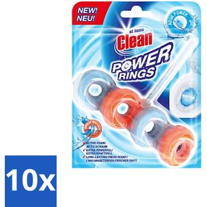 At Home - Clean - Toiletblok - Power Rings - Aqua Power - Extra Sterk - 1 Blok - Bulkverpakking - 10 stuks