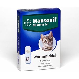 Mansonil All Worm Cat Ontworming - Kat - 4 tabletten