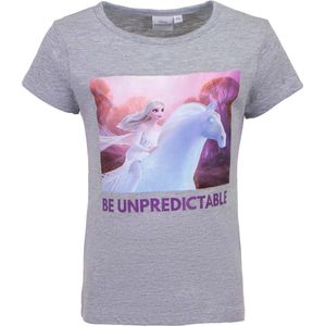 Frozen Elsa grijs t-shirt ""Be Unpredictable"" | maat 104