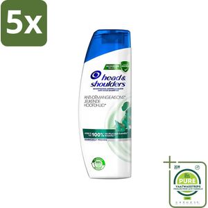 5 x Head & Shoulders - Shampoo - Jeukende Hoofdhuid - 2-in-1 - Verzachtend & Verfrissend - 270 ml - Grootverpakking - Hoofdpijn Shampoo - Roos Shampoo - Jeukende Hoofdhuid Shampoo - Shampoo Voor Gevoelige Hoofdhuid - Eucalyptus Shampoo