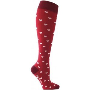 Supcare compressie sokken maat XS (34-36) – love - trendy compressiekousen – steunkousen – ademend – gezwollen, vermoeide en pijnlijke benen & voeten – spataderen - dagelijks gebruik – vliegreizen – zwangerschap – dames en heren