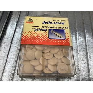D-Screw Gold-Top afdekkap spaanplaatschroef torx beige tx-20. deltafix. 40 st.