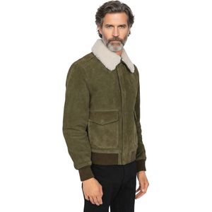 Heren Suède Vliegtuigjas