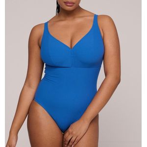 PrimaDonna Swim Aswan Plunge Badpak zonder Beugel 4012437 Delphinium Cheer Blue - maat EU 90F / FR 105F