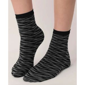 Oroblu panty socks zebra maat one size grey