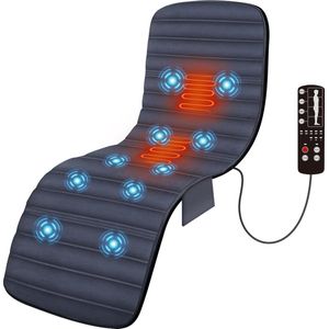 Comfier Elektrische Massagemat met 10 Motoren - Trillingsmassagemat - 2 Therapie Verwarmingskussens - 5 Massagemodi - Ideaal Cadeau