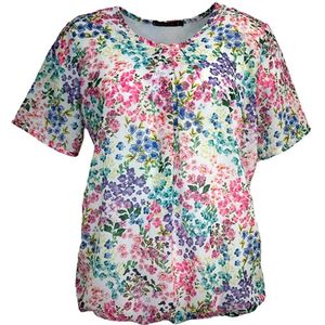 Pink Lady - E 101 - Blouse - Multi Print - Korte Mouwen