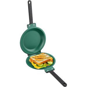 Dubbelzijdige Flip-eierkoekenpan Non-stick - Voor Het Maken Van Pannenkoeken, Geroosterd Brood, Gebakken Eieren.