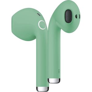 Draadloze Oordopjes Bluetooth 5.3 - Oortjes met Microfoon - Lange Batterijduur - Ergonomische & Stevige Pasvorm - Groene EarBuds