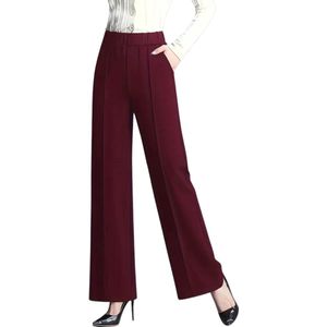 Bovista Pantalon Dames - Chino - Golfbroek - Nette Broek - Met Elastische Tailleband - Volwassenen - Bordeauxrood - S
