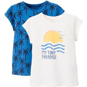 Zippy 3107115402 T-shirt Met Korte Mouwen 2 Eenheden Wit,Blauw 6-7 Years Meisjes