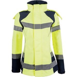 HKM softshell jas - Safety- neongeel/zilver - maat 128