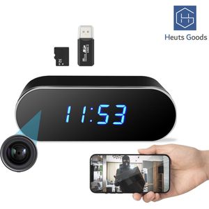 Heuts Goods Spy Camera Klok - 1080P Full HD - WiFi - Nachtzicht - Bewegingsdetectie