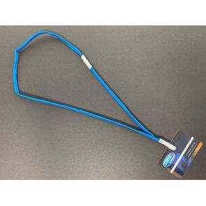 Keycord Met Plastic J clip Blauw